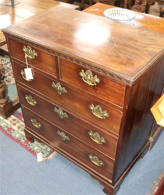 A George III mahogany chest, W.2ft 7in. D.1ft 5in. H.2ft 11in.